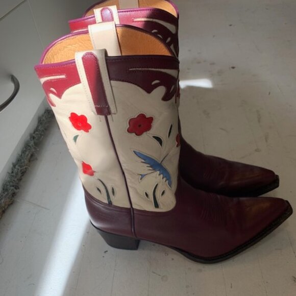 Dandelie Cowboy Colibri Boots Bordeaux - Picture 4 of 6